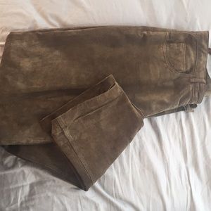 ⭐️SUPER  VINTAGE GREEN LEATHER PANTS⭐️